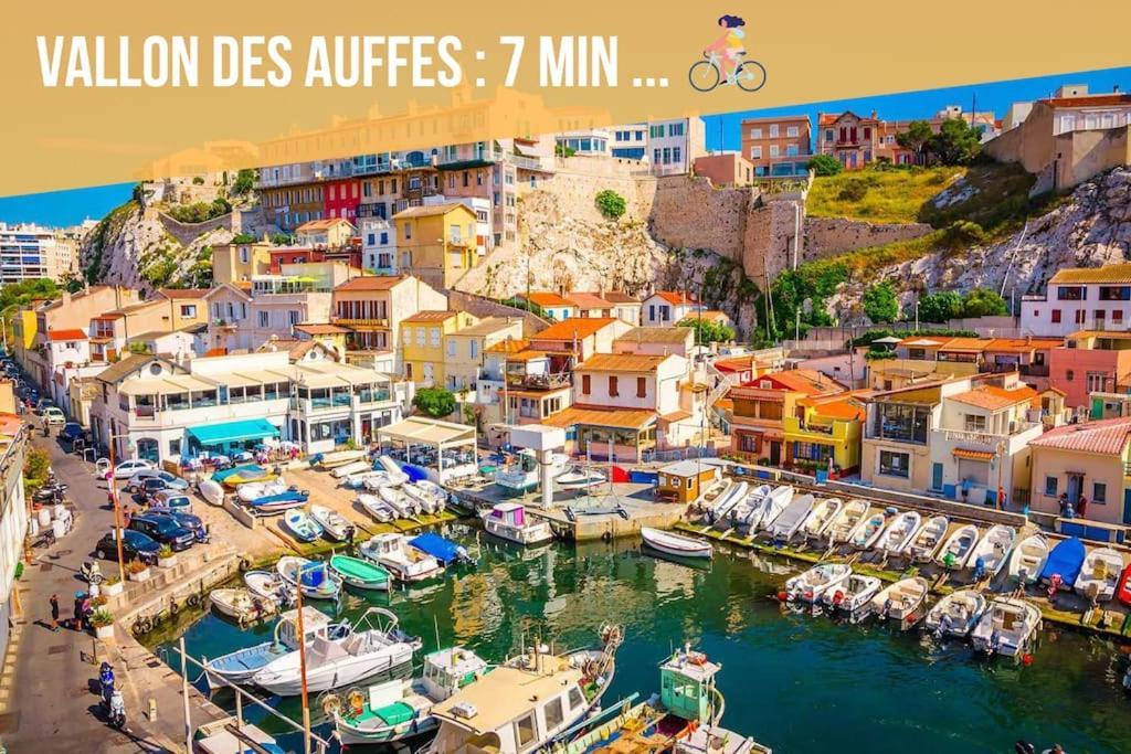 Divine Idylle Central Vieux-Port Terrasse Clim 马赛 外观 照片